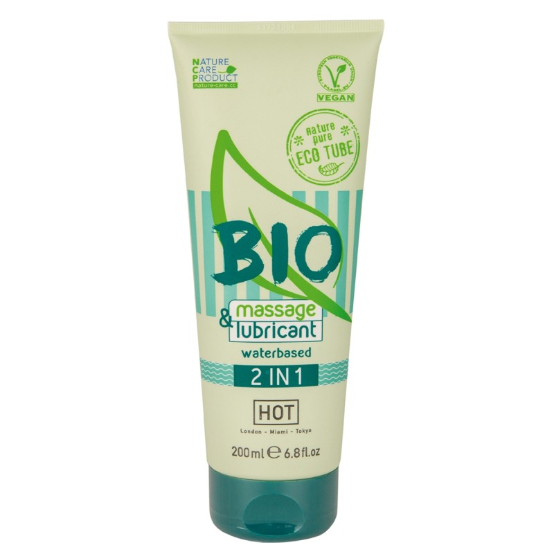 Massage & lubrifiant bio 200ml - HOT