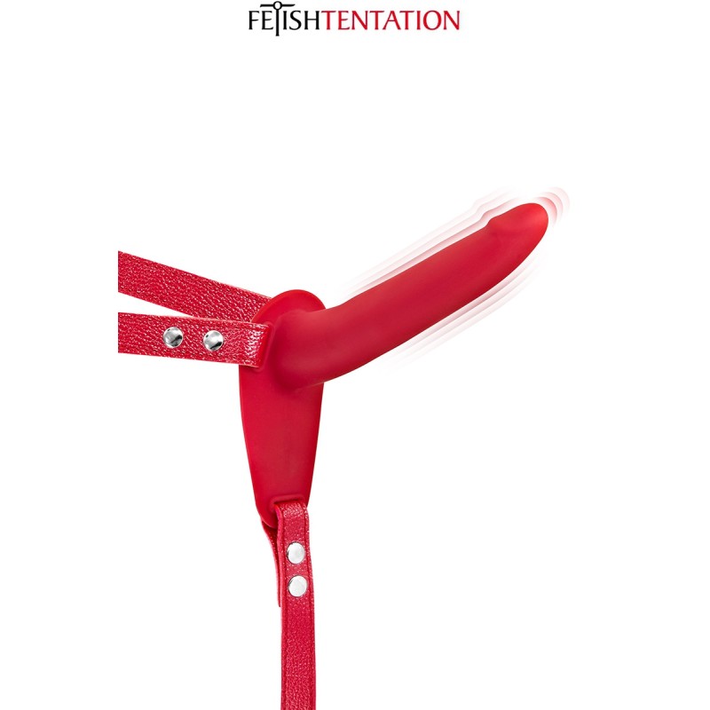 Gode ceinture rouge vibrant Fetish Tentation