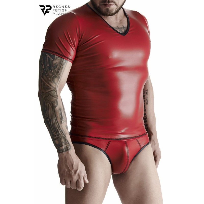 T-shirt wetlook rouge - Regnes