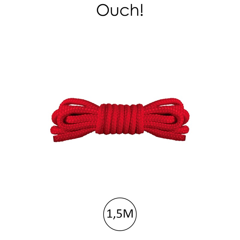 Mini corde de bondage 1,5m rouge - Ouch