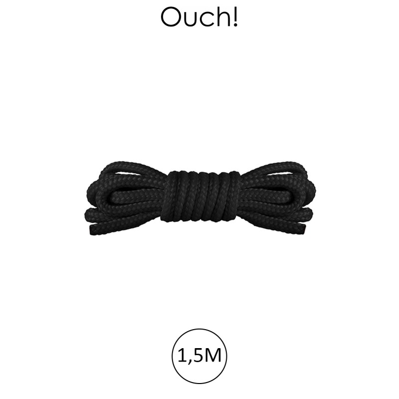 Mini corde de bondage 1,5m noire - Ouch