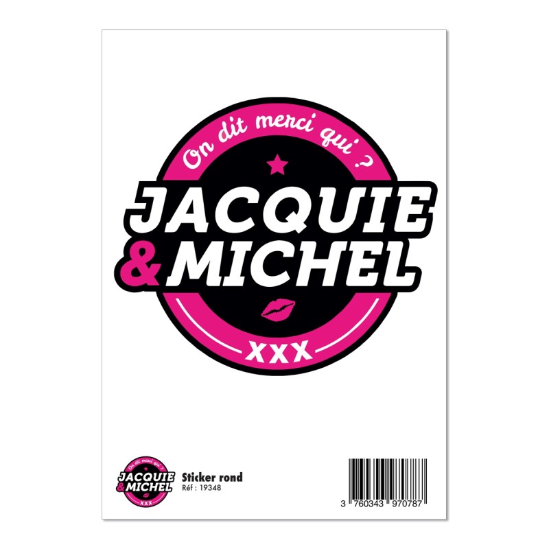 Grand sticker J&M rond noir